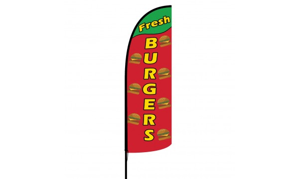 Burgers Custom Advertising Flag
